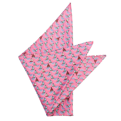 Panama Pink Lake Pontchartrain Pocket Square