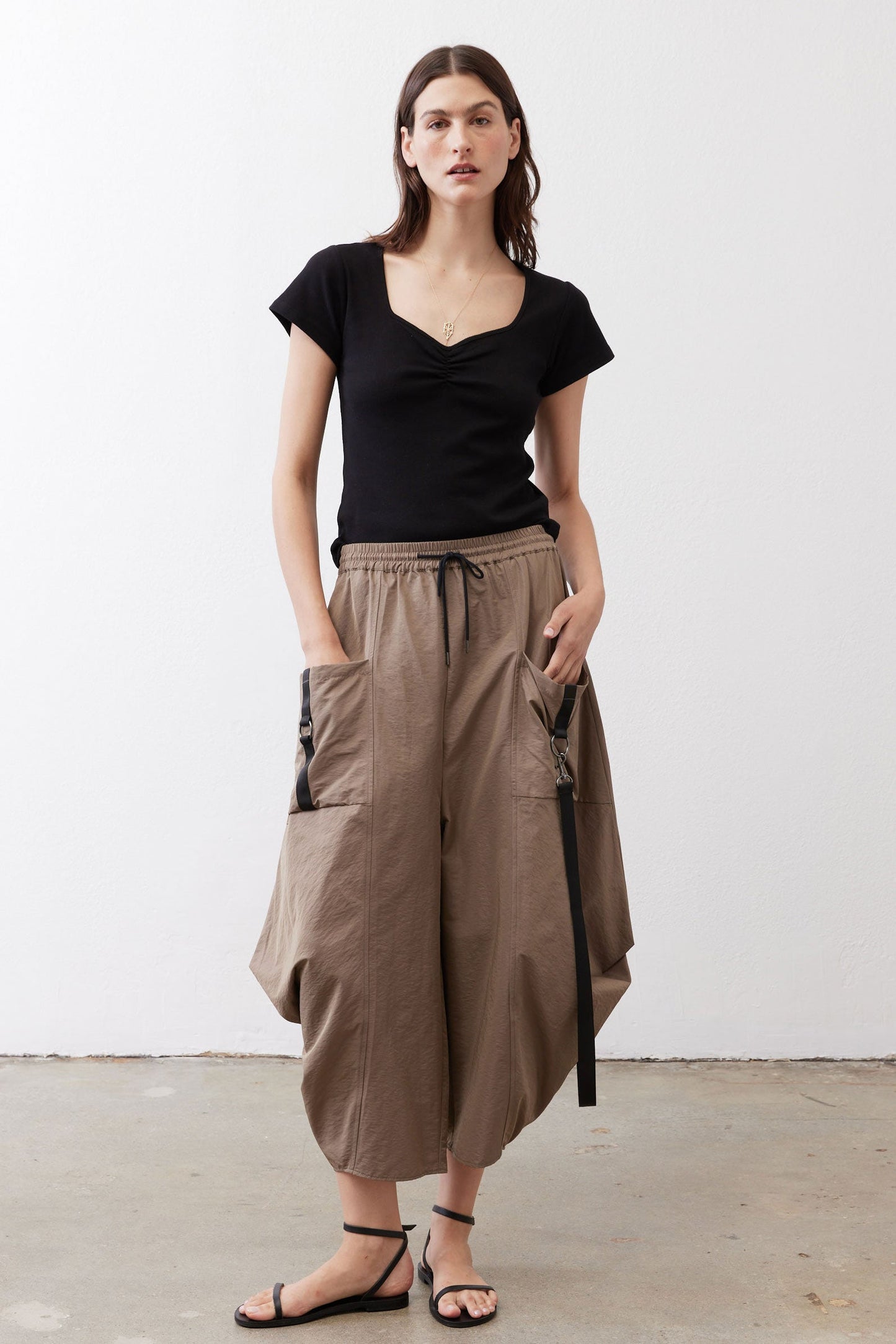 Dipped Square Neck Top