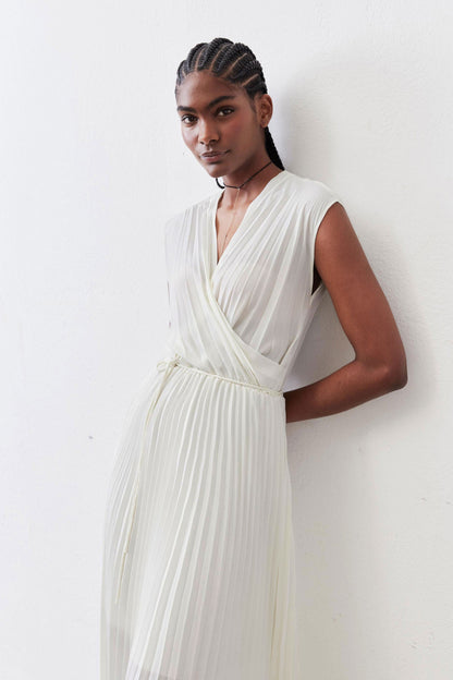Perfect Pleated Wrap Dress