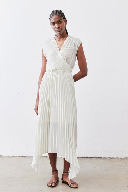 Perfect Pleated Wrap Dress