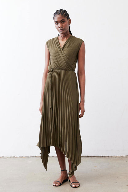 Perfect Pleated Wrap Dress