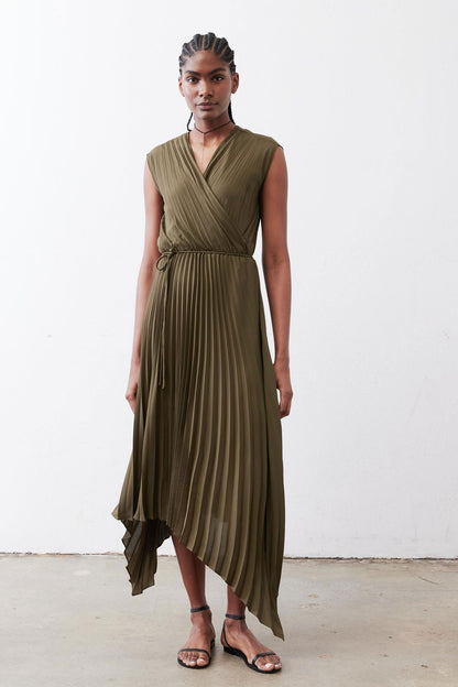 Perfect Pleated Wrap Dress