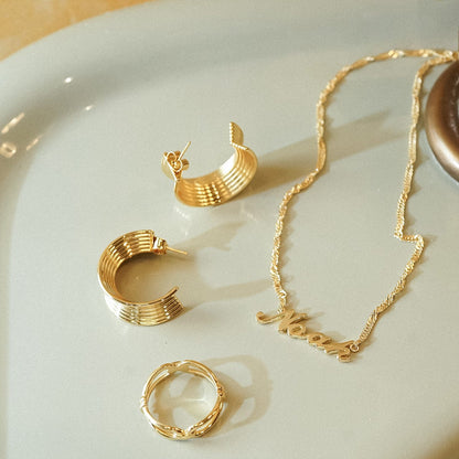 Personalised Carrie Name Necklace 18ct Gold Plate