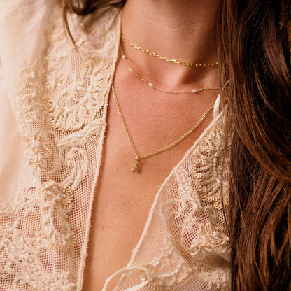Personalised Initial Charm Pendant 18ct Gold Plate