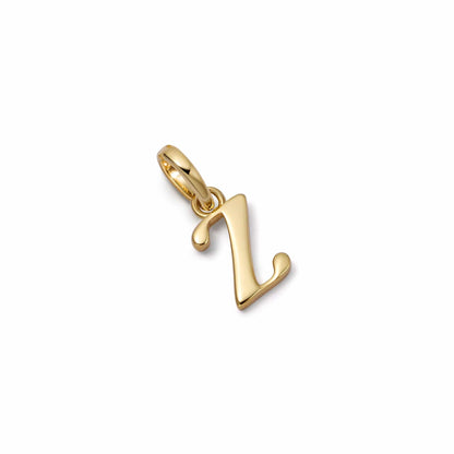 Personalised Initial Charm Pendant 18ct Gold Plate