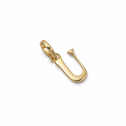 Personalised Initial Charm Pendant 18ct Gold Plate