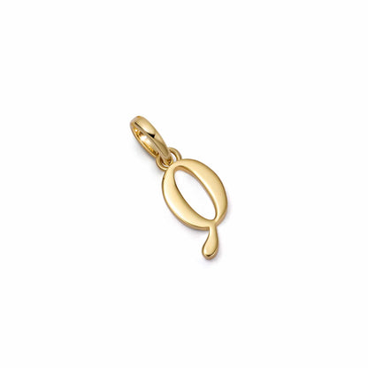 Personalised Initial Charm Pendant 18ct Gold Plate