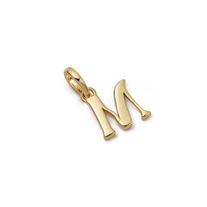 Personalised Initial Charm Pendant 18ct Gold Plate