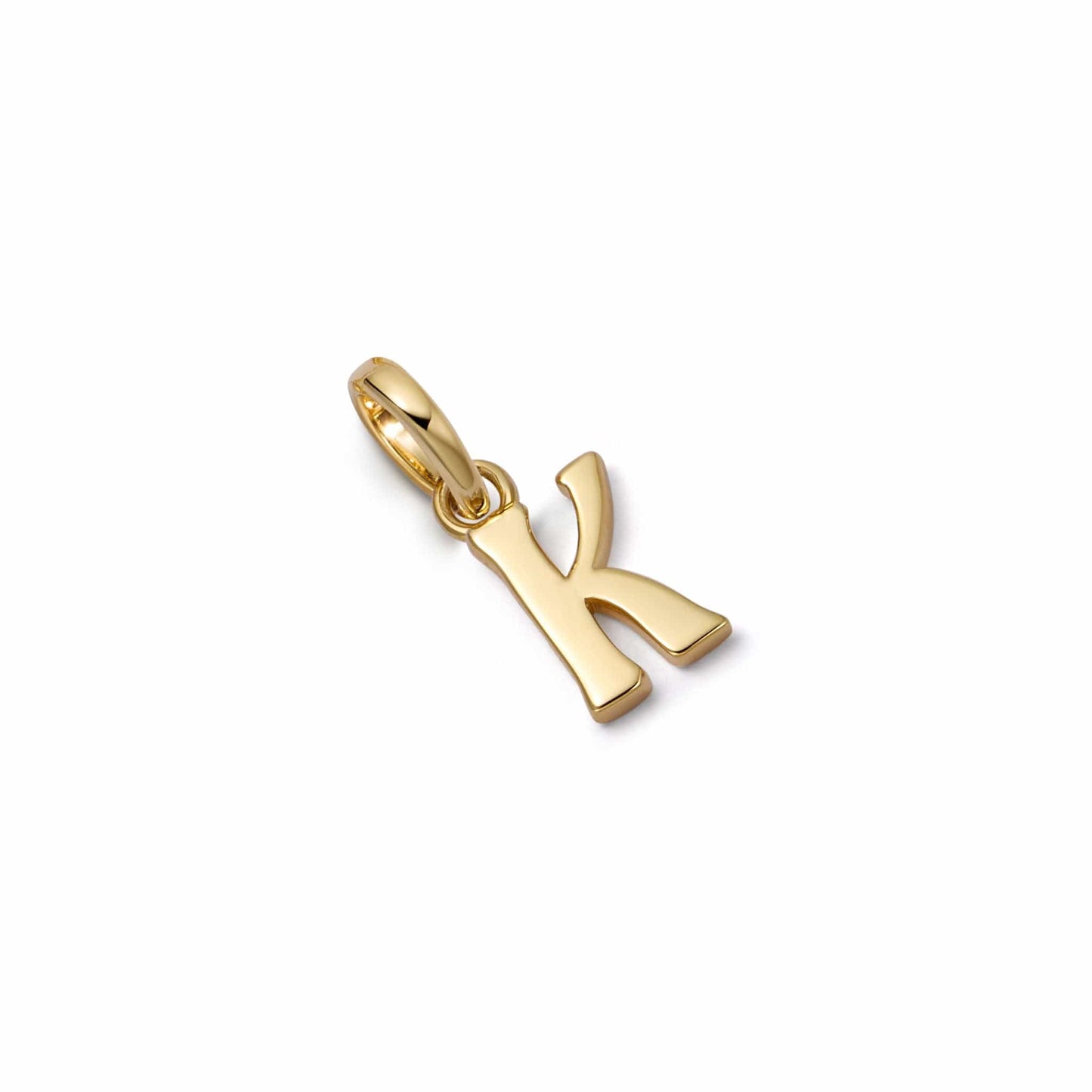 Personalised Initial Charm Pendant 18ct Gold Plate