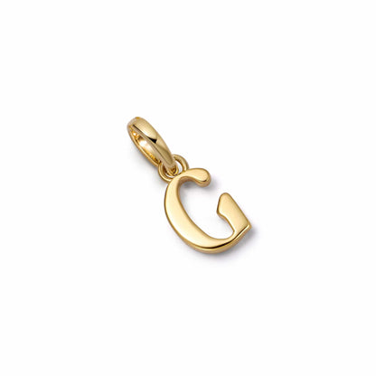 Personalised Initial Charm Pendant 18ct Gold Plate