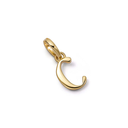 Personalised Initial Charm Pendant 18ct Gold Plate