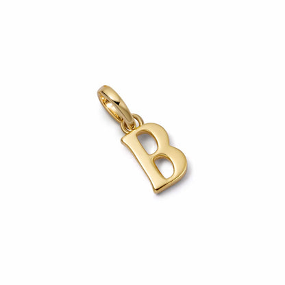 Personalised Initial Charm Pendant 18ct Gold Plate