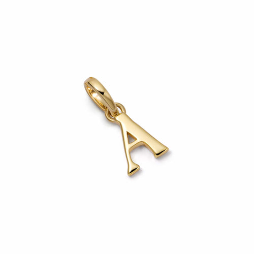 Personalised Initial Charm Pendant 18ct Gold Plate
