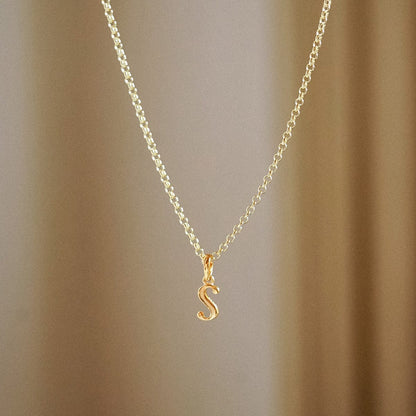 Personalised Initial Charm Pendant 18ct Gold Plate