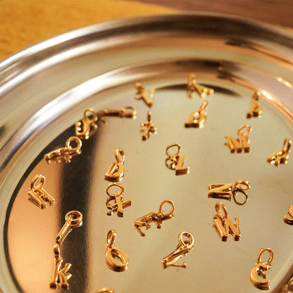 Personalised Initial Charm Pendant 18ct Gold Plate