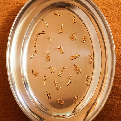 Personalised Initial Charm Pendant 18ct Gold Plate