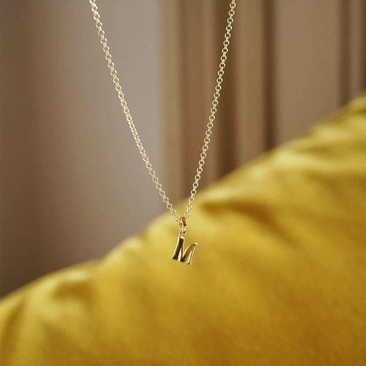 Personalised Initial Charm Pendant 18ct Gold Plate