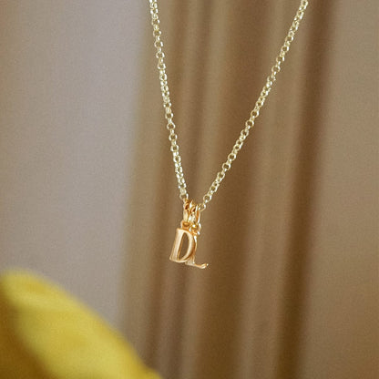 Personalised Initial Charm Pendant 18ct Gold Plate