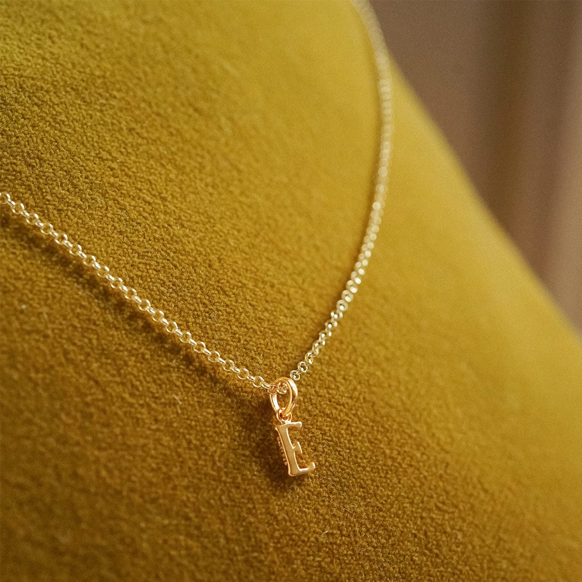 Personalised Initial Charm Pendant 18ct Gold Plate