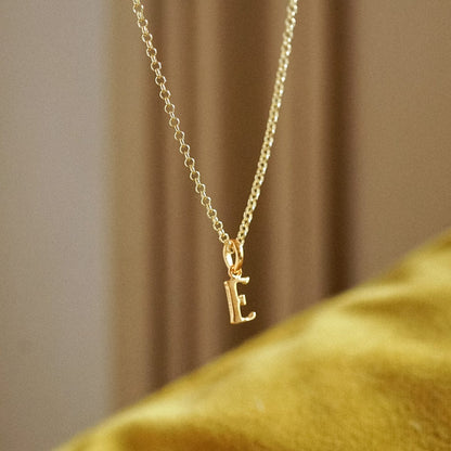Personalised Initial Charm Pendant 18ct Gold Plate