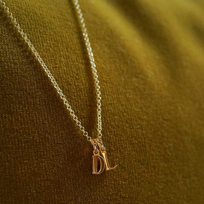 Personalised Initial Charm Pendant 18ct Gold Plate