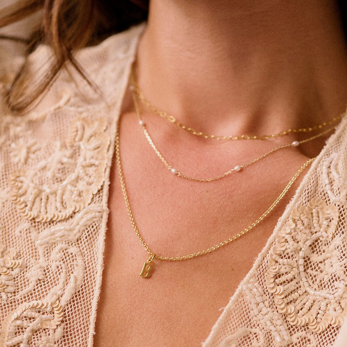 Personalised Initial Charm Pendant 18ct Gold Plate