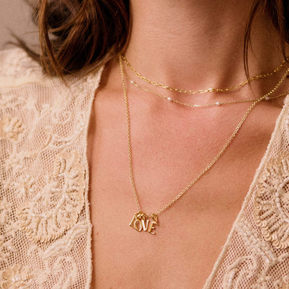 Personalised Initial Charm Pendant 18ct Gold Plate