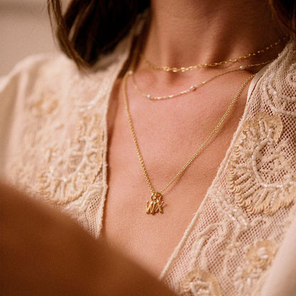Personalised Initial Charm Pendant 18ct Gold Plate