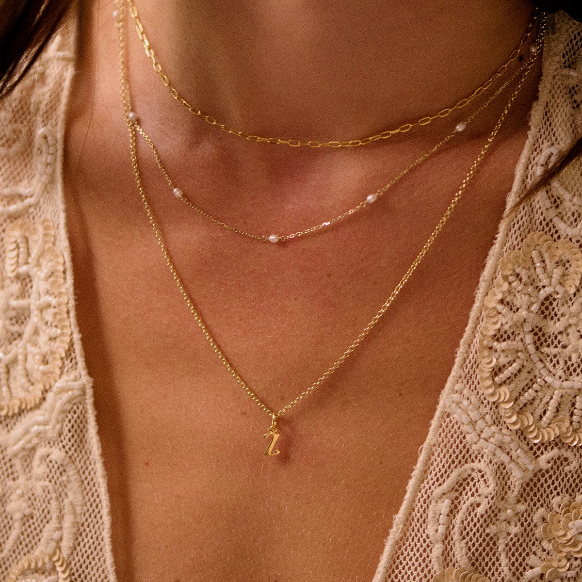 Personalised Initial Charm Pendant 18ct Gold Plate