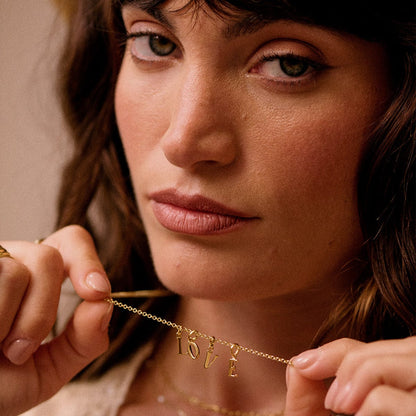 Personalised Initial Charm Pendant 18ct Gold Plate