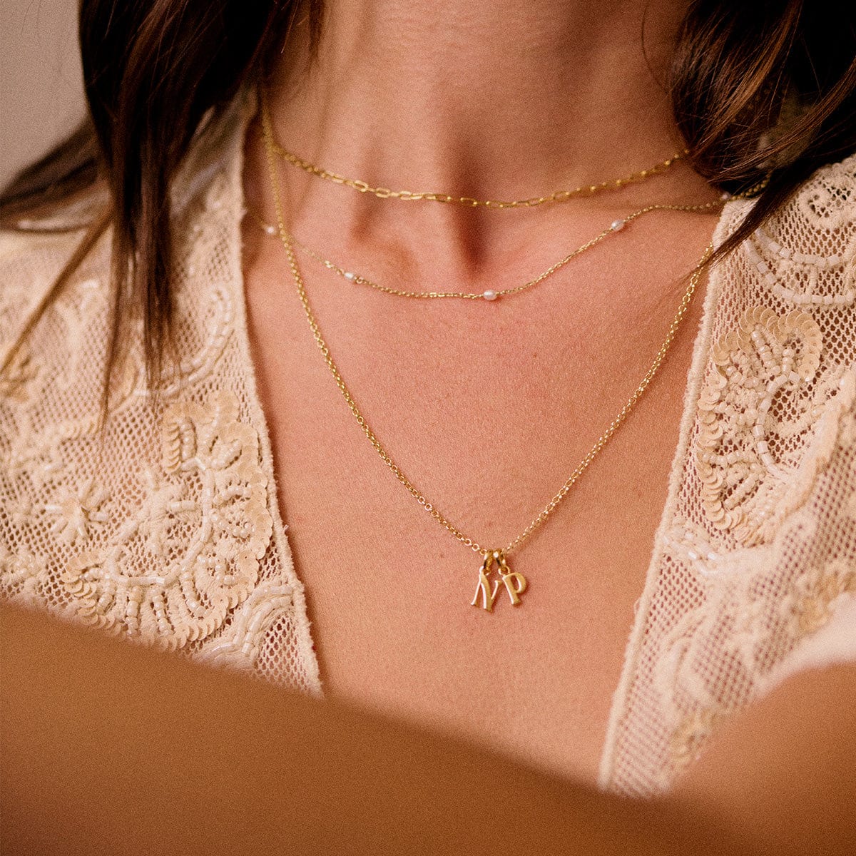 Personalised Initial Charm Pendant 18ct Gold Plate