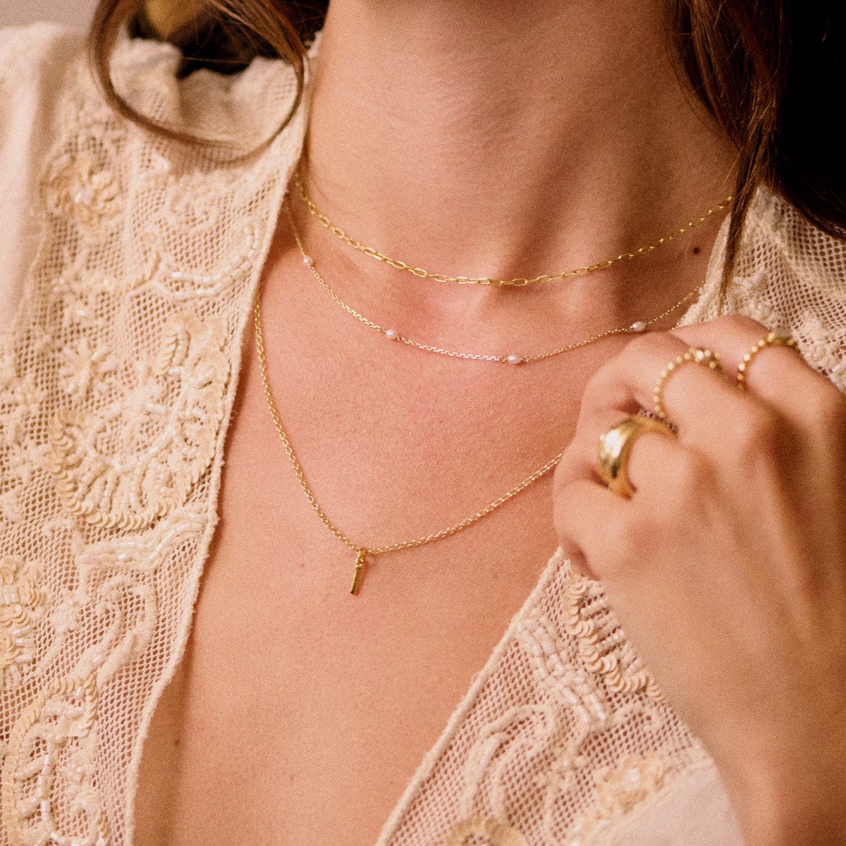Personalised Initial Charm Pendant 18ct Gold Plate