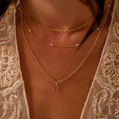 Personalised Initial Charm Pendant 18ct Gold Plate