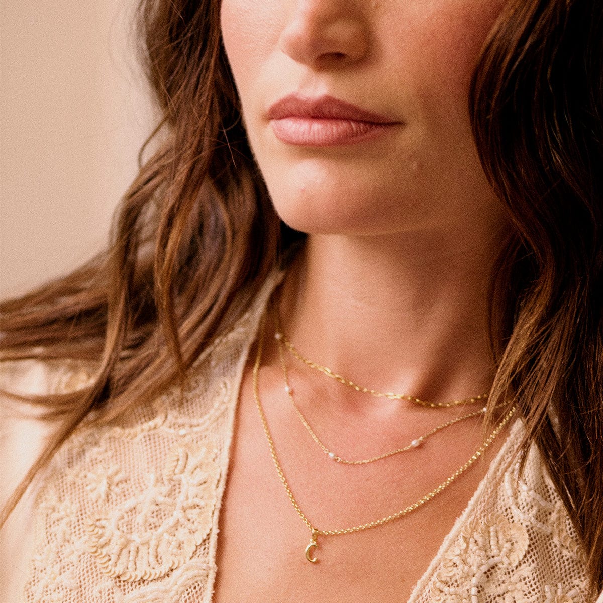 Personalised Initial Charm Pendant 18ct Gold Plate