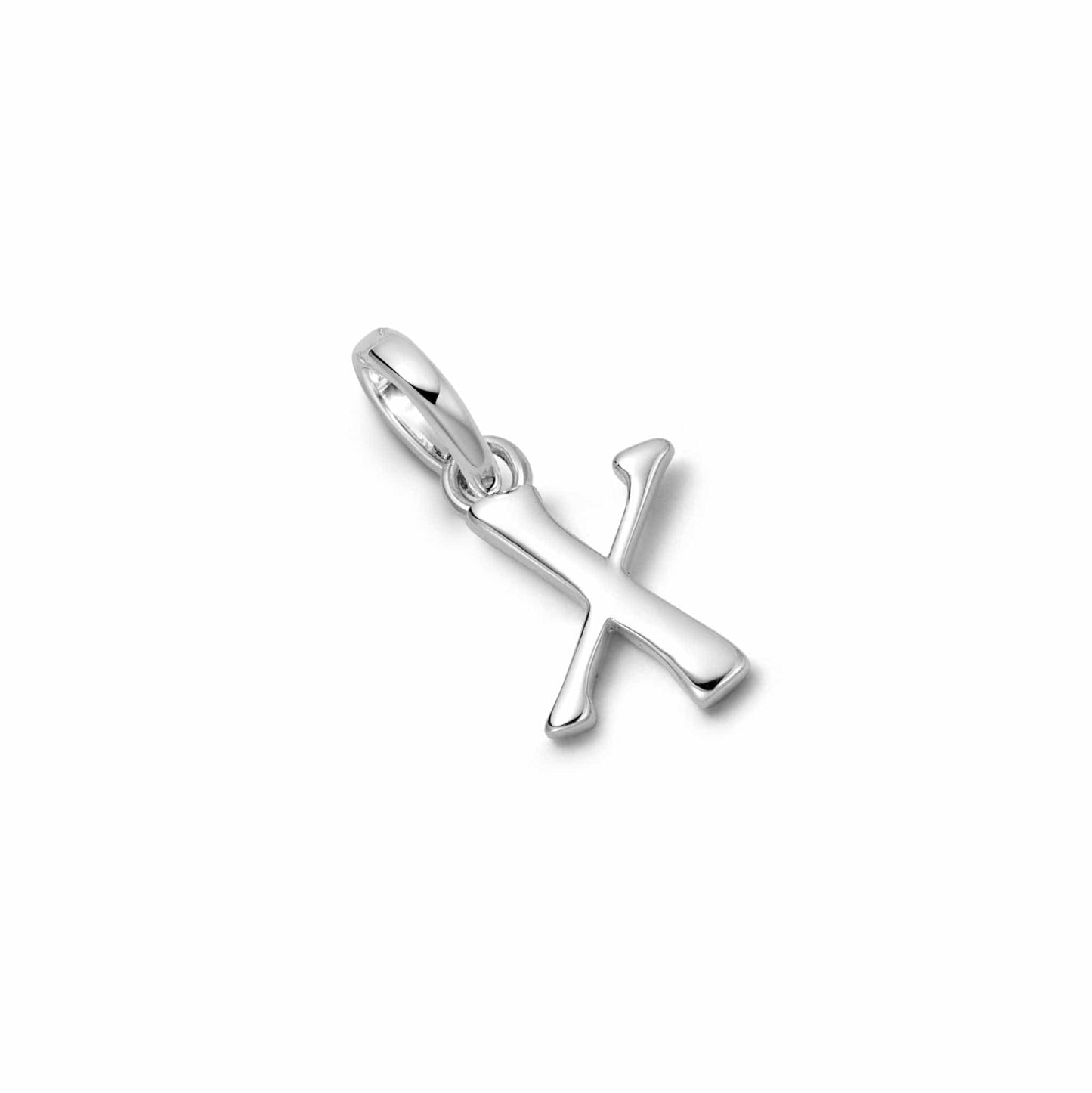 Personalised Initial Charm Pendant Sterling Silver