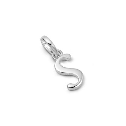 Personalised Initial Charm Pendant Sterling Silver
