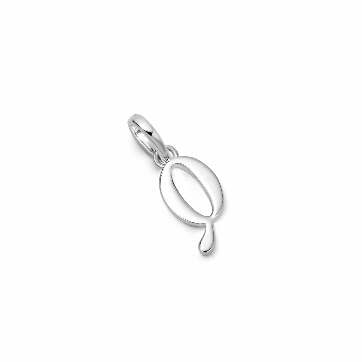 Personalised Initial Charm Pendant Sterling Silver