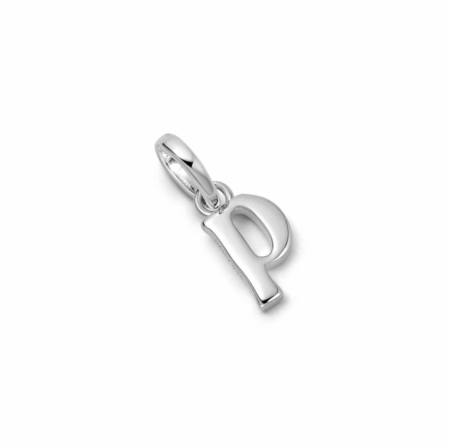 Personalised Initial Charm Pendant Sterling Silver