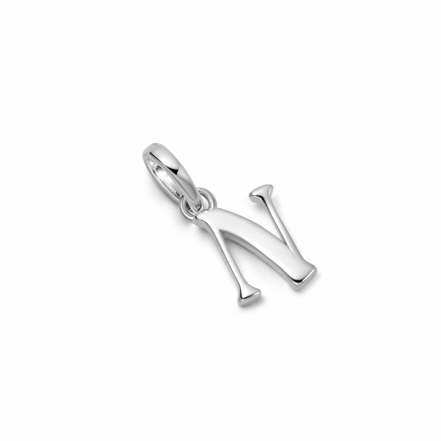 Personalised Initial Charm Pendant Sterling Silver