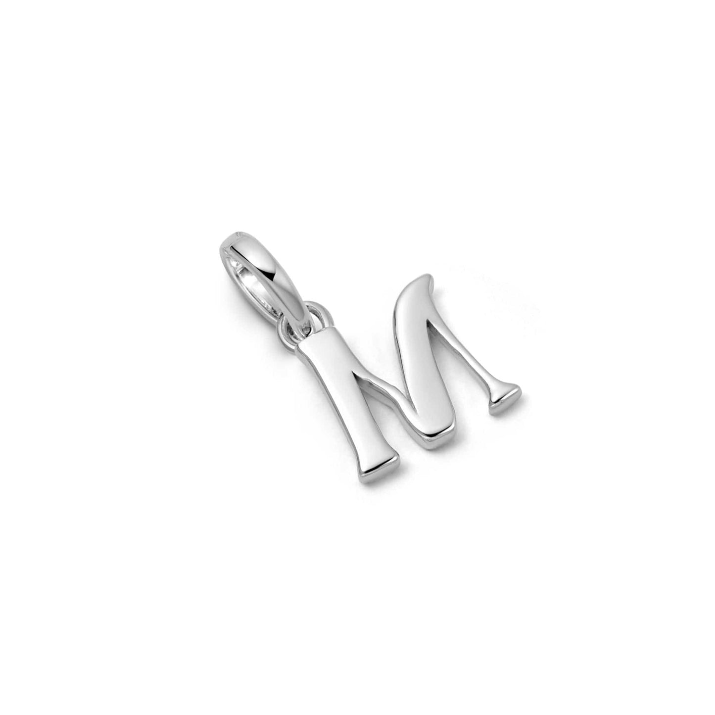 Personalised Initial Charm Pendant Sterling Silver