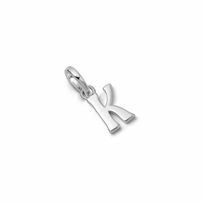 Personalised Initial Charm Pendant Sterling Silver