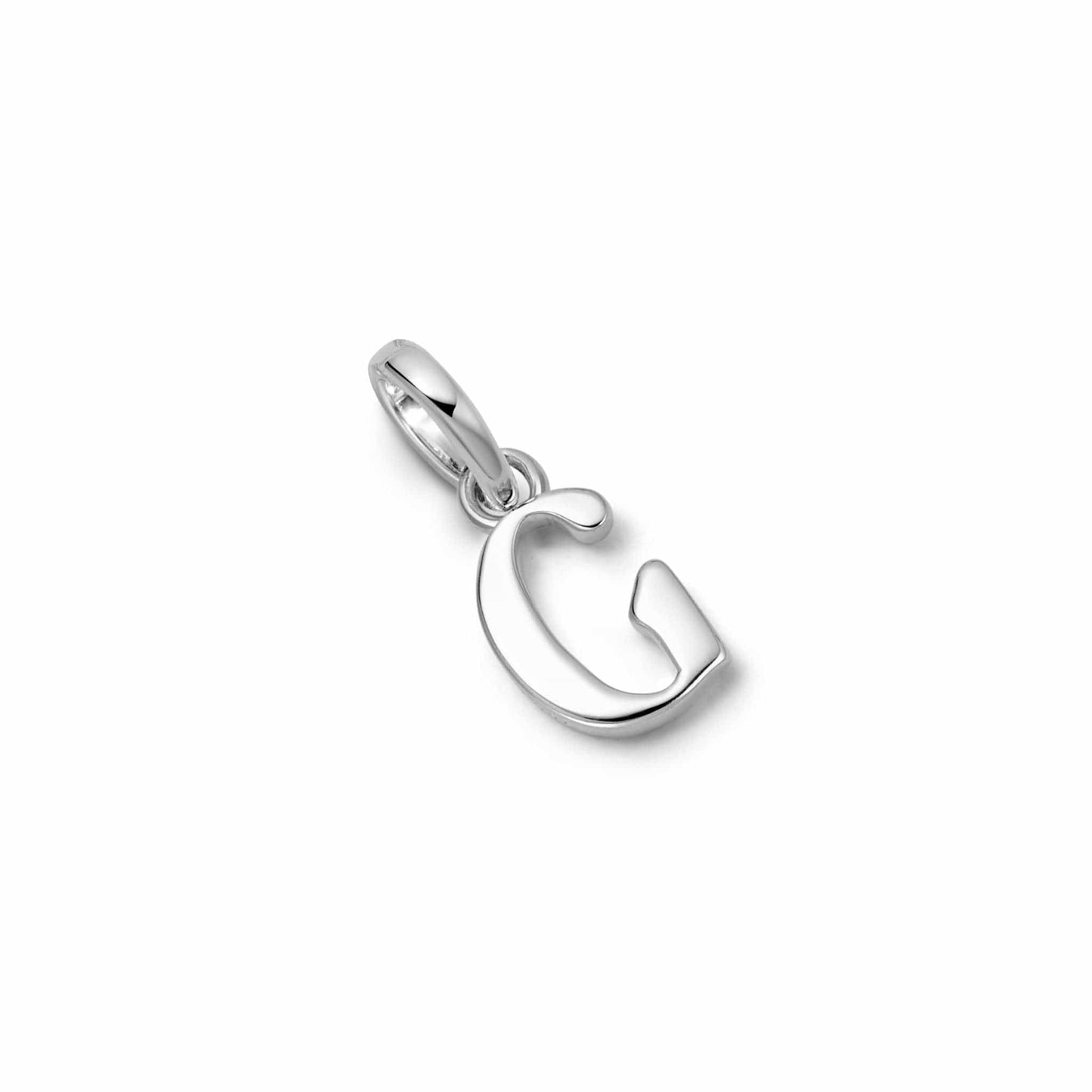Personalised Initial Charm Pendant Sterling Silver