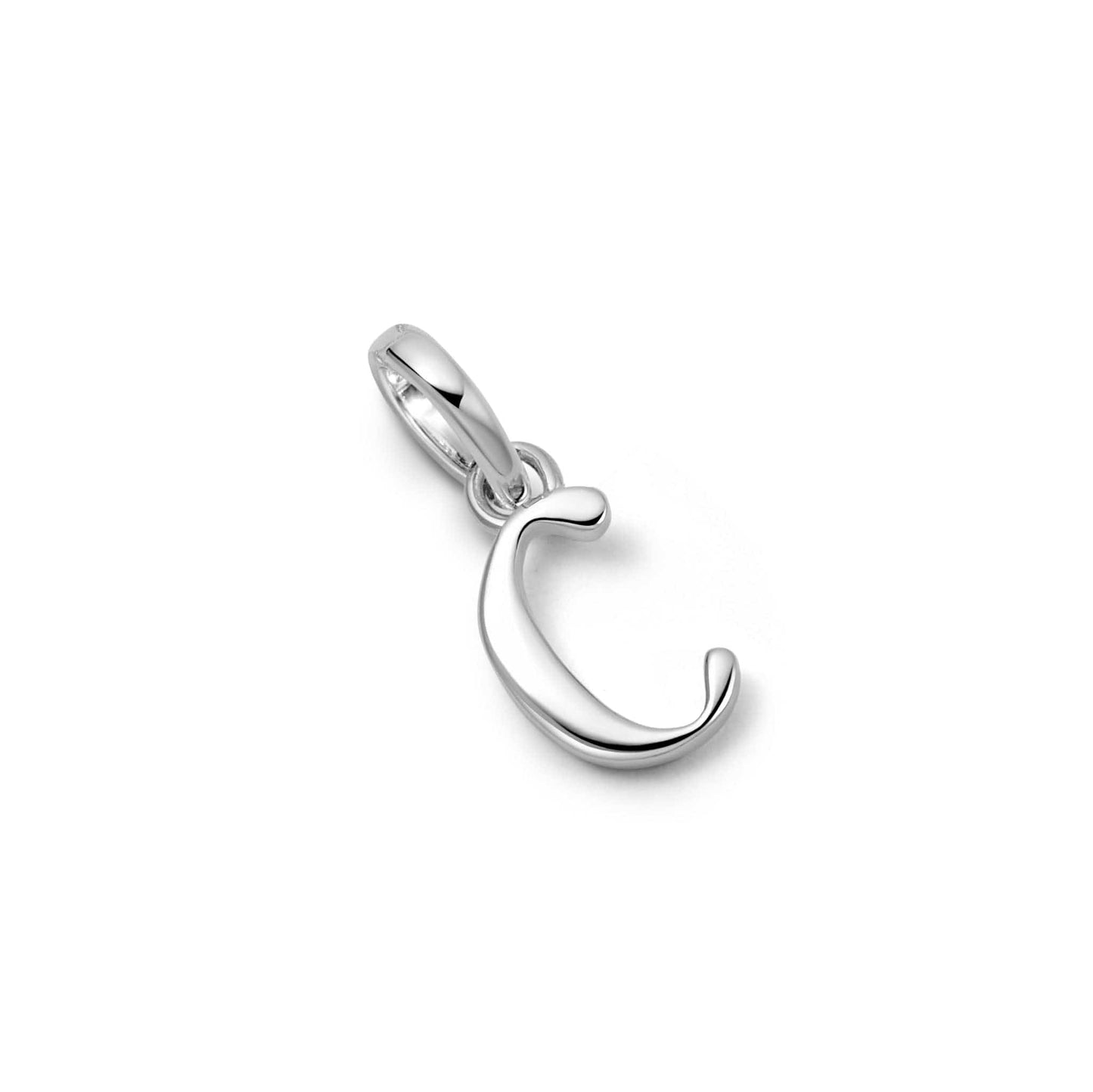 Personalised Initial Charm Pendant Sterling Silver