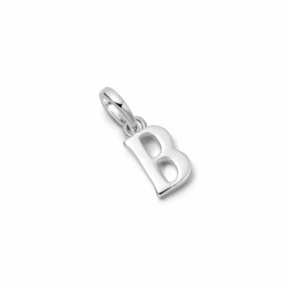 Personalised Initial Charm Pendant Sterling Silver