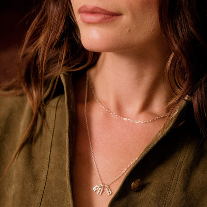 Personalised Initial Charm Pendant Sterling Silver