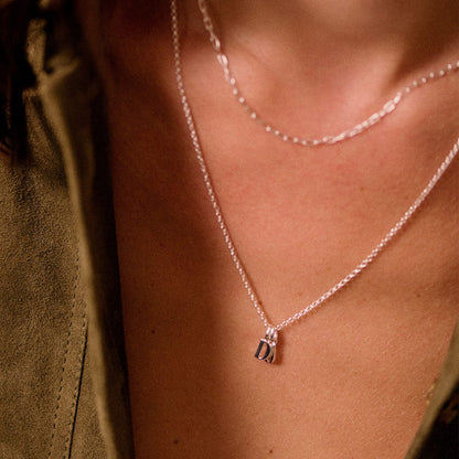 Personalised Initial Charm Pendant Sterling Silver