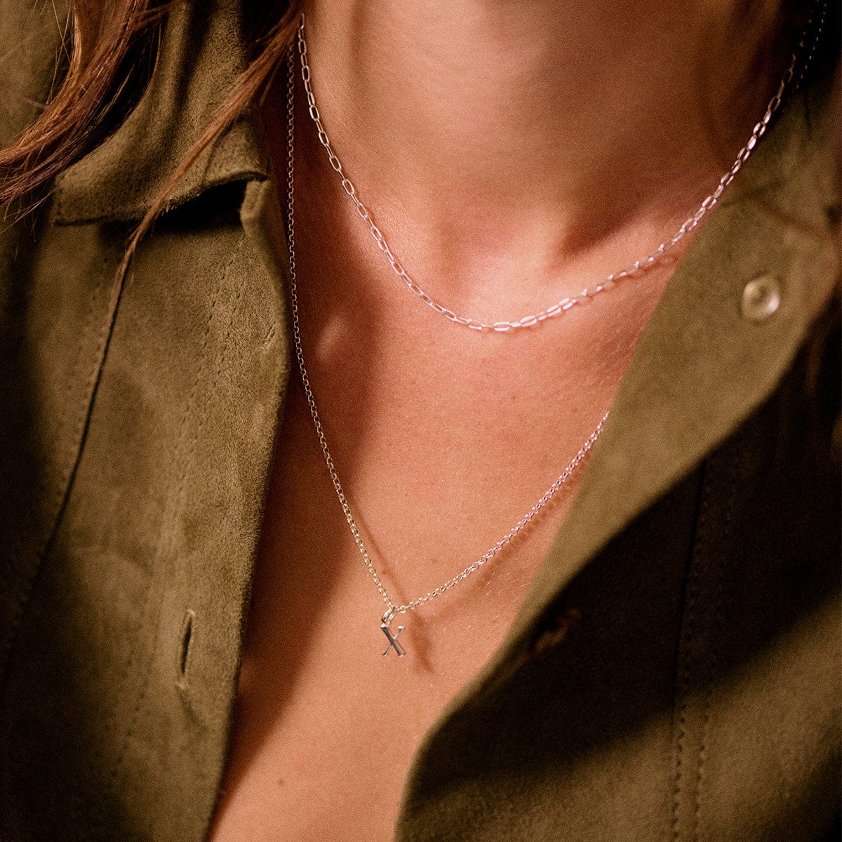 Personalised Initial Charm Pendant Sterling Silver
