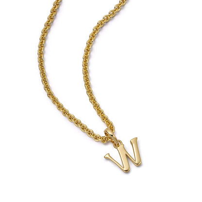 Personalised Initial Pendant Necklace 18ct Gold Plate