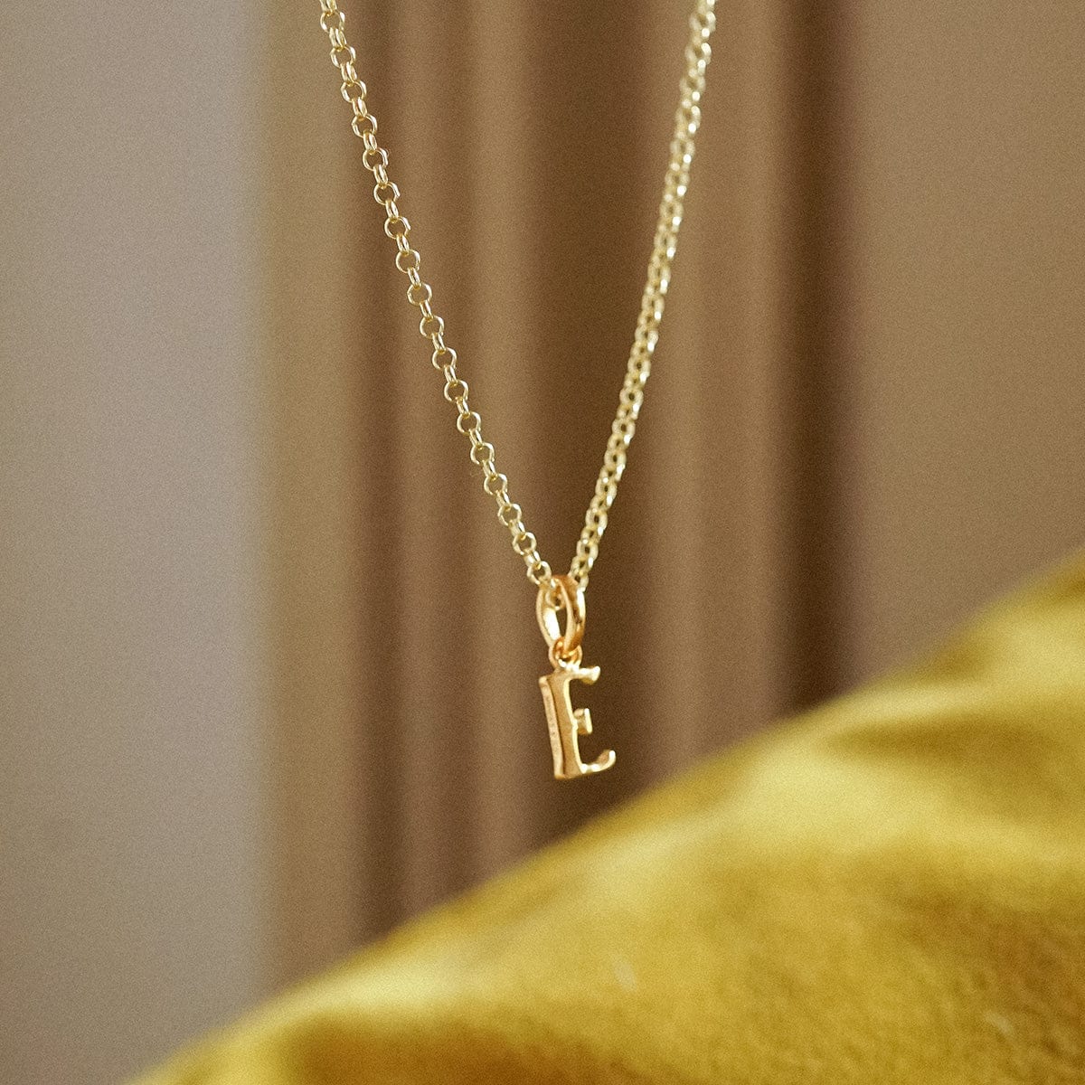 Personalised Initial Pendant Necklace 18ct Gold Plate