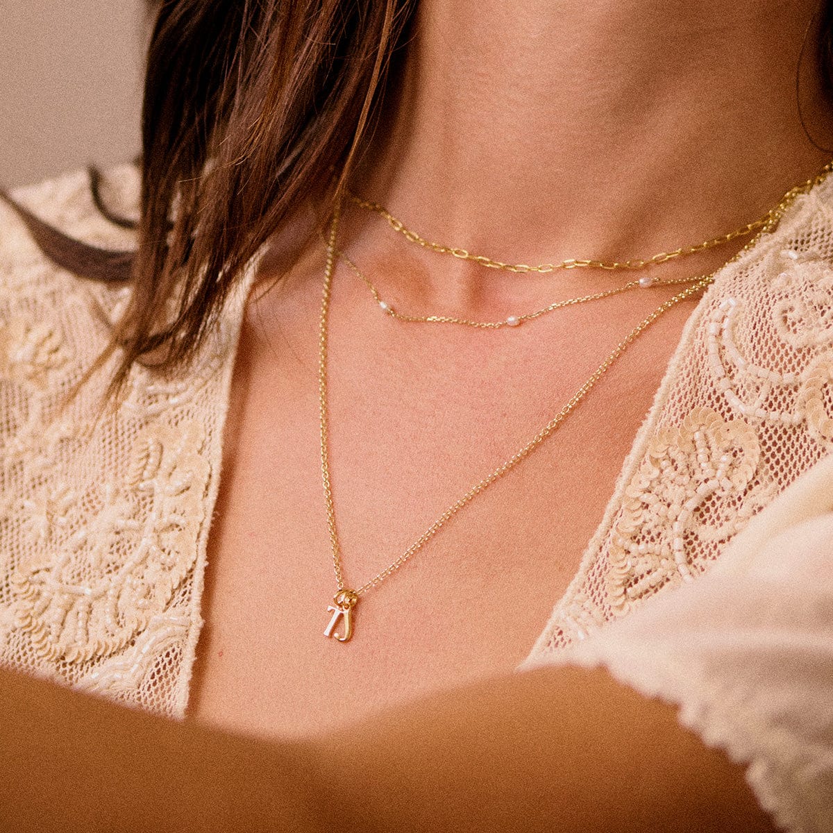 Personalised Initial Pendant Necklace 18ct Gold Plate